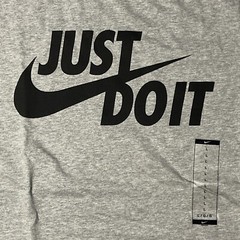 Nike Men Gray Black Short Sleeve Just Do It Logo T Shirt AR5006-063 Size L NWT