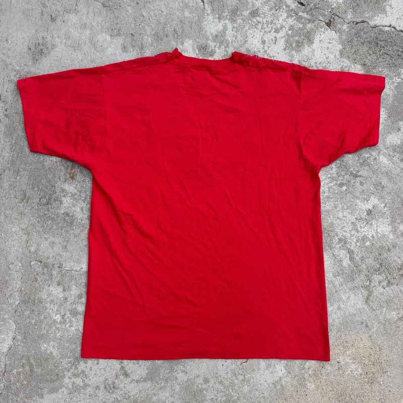 Vintage 90s Single Stitch Screen Stars Best Red Puff Paint Splatter T-Shirt XL gallery
