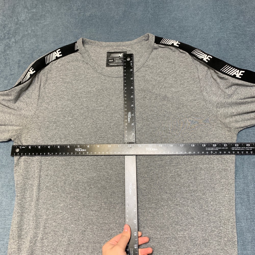 American Eagle Outfitters Flex Shirt Mens Medium Gray Long Sleeve Streetwear gallery
