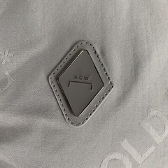 A-COLD-WALL Size M Grey Monogram Polyamide Pop-Over Short Sleeve Shirt