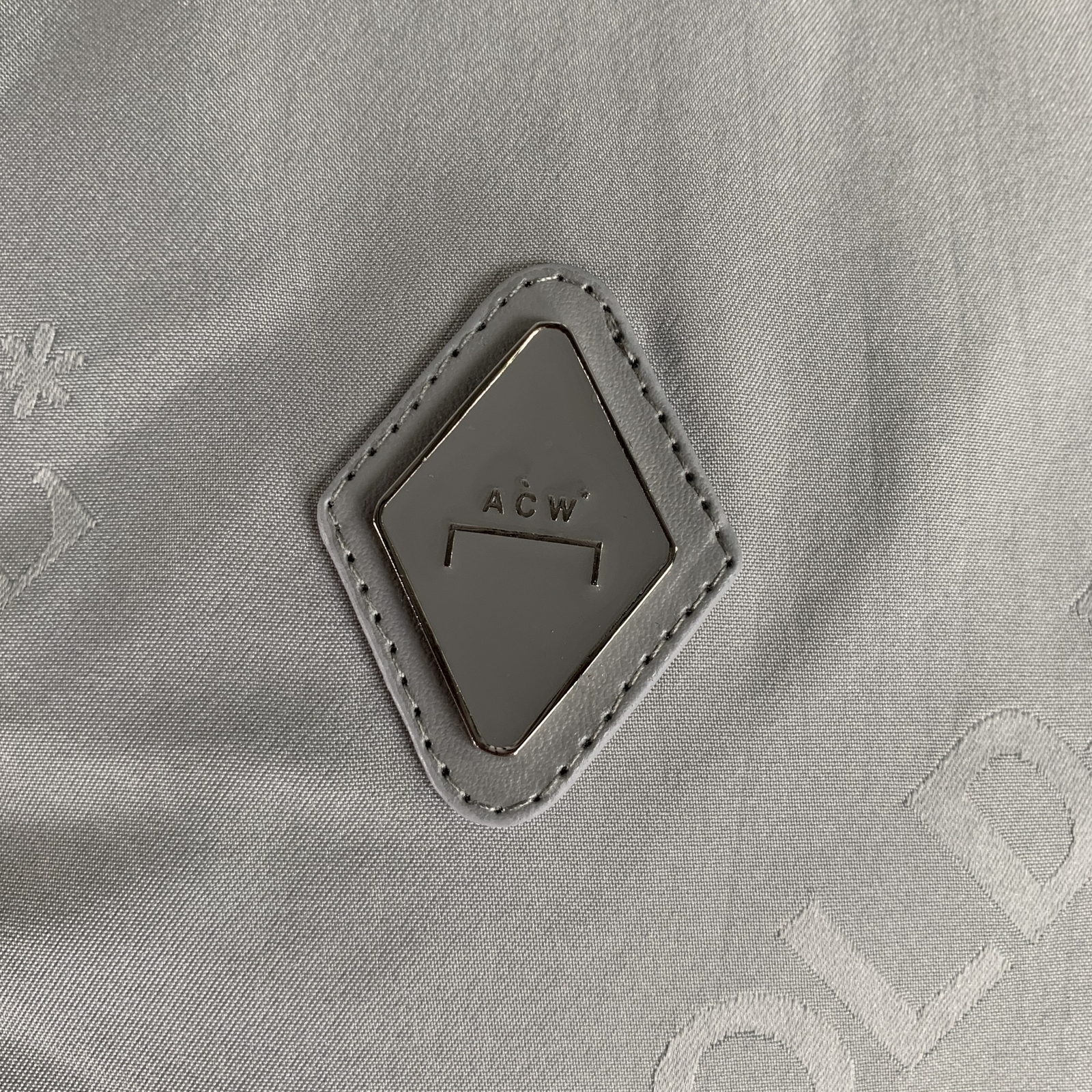 A-COLD-WALL Size M Grey Monogram Polyamide Pop-Over Short Sleeve Shirt gallery