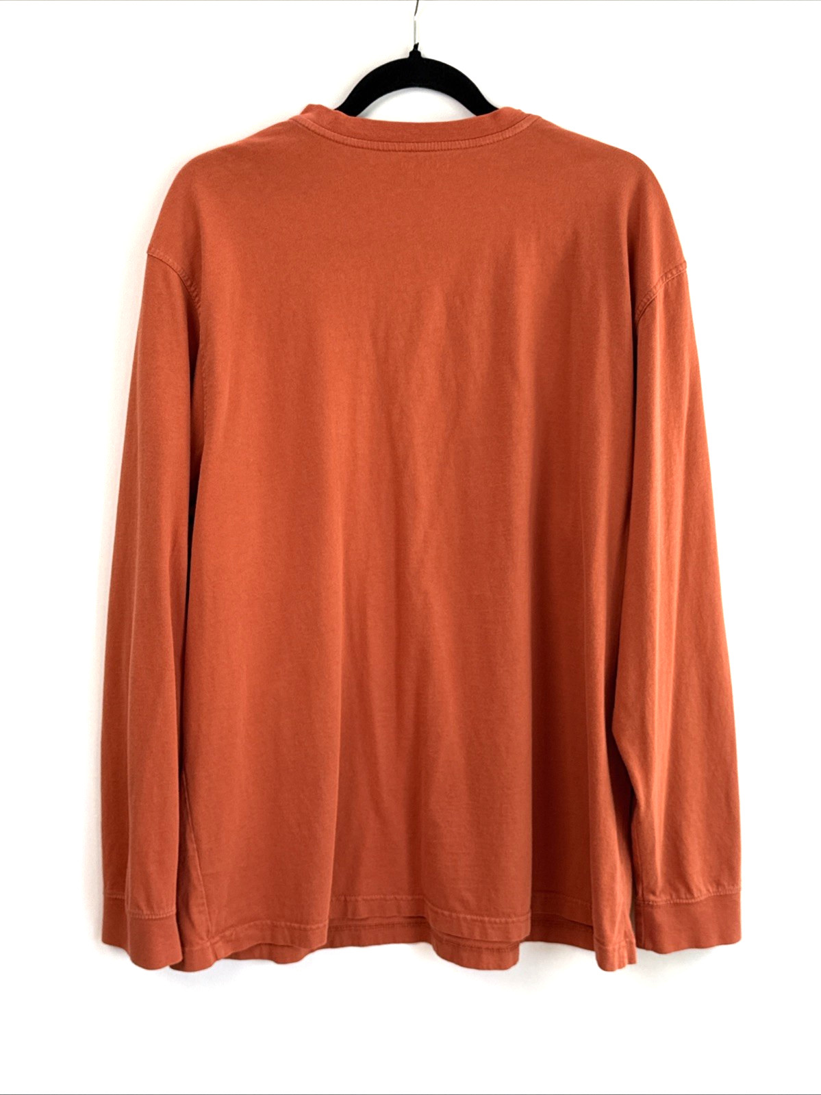 LL BEAN Carefree Unshrinkable Henley Shirt Pullover Rust Clay Mens Size XL gallery