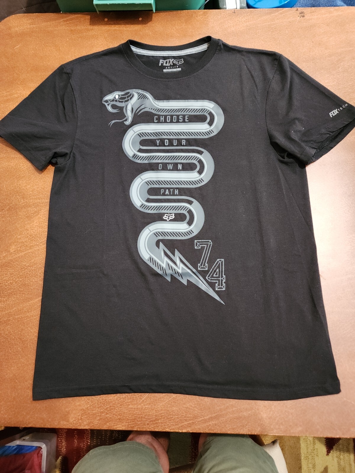 Fox Racing Men’s LARGE Fox Tech Black ‘Choose Your Own Path’ T-shirt EUC. SB13