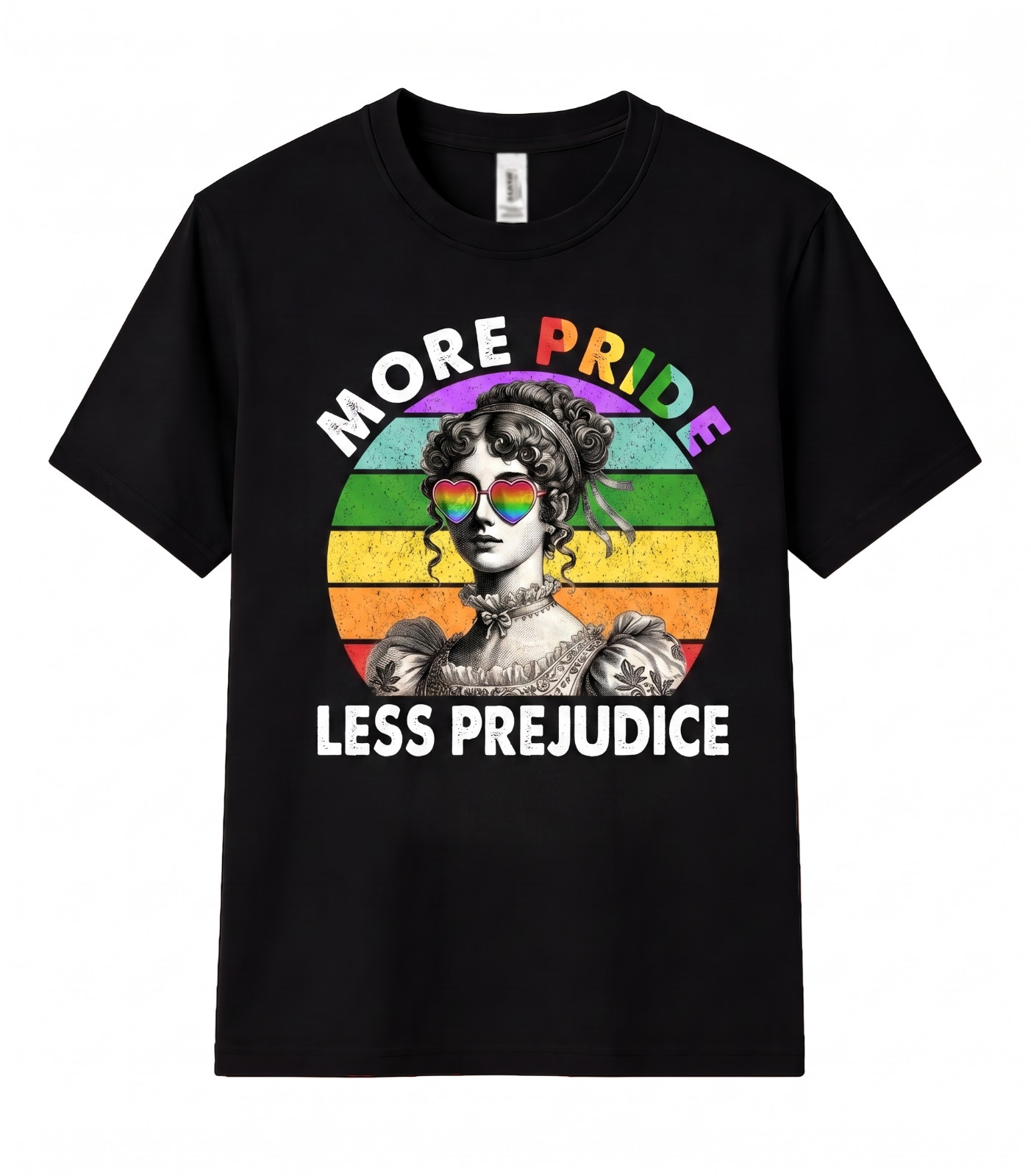 More Pride Less Prejudice LGBTQ Jane Austen Proud Ally Month Gift Unisex T Shirt