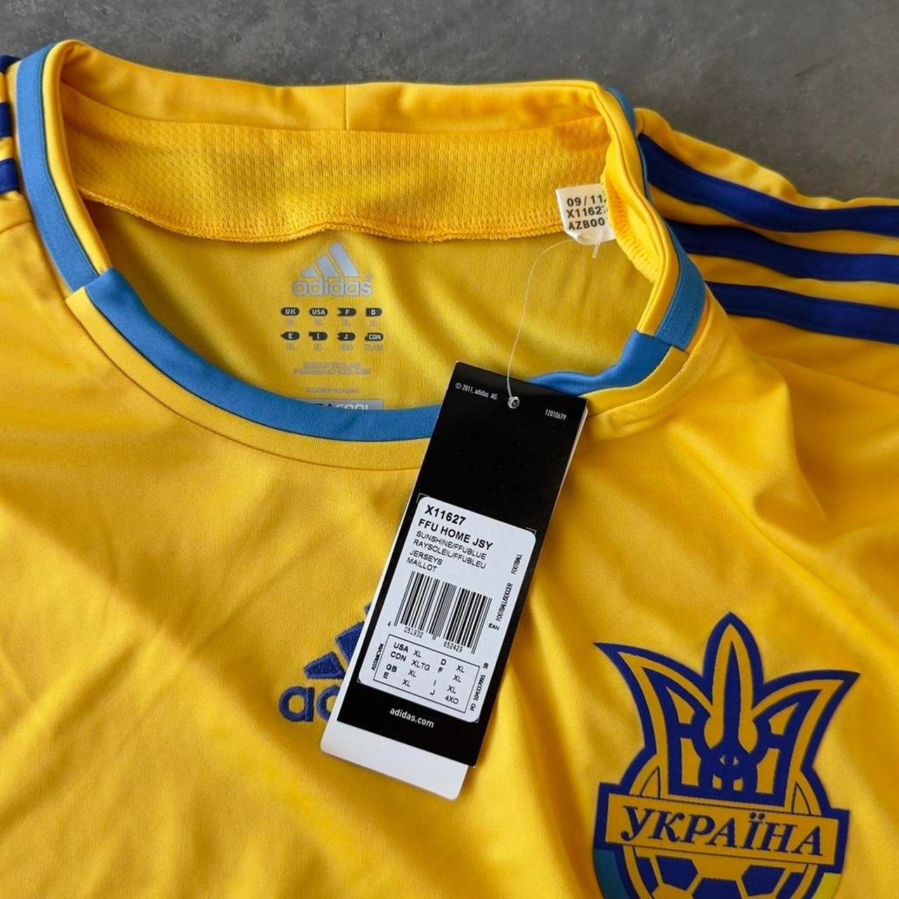 UKRAINE 2012 2013 HOME FOOTBALL SHIRT SOCCER JERSEY ADIDAS X11627 SIZE XL gallery