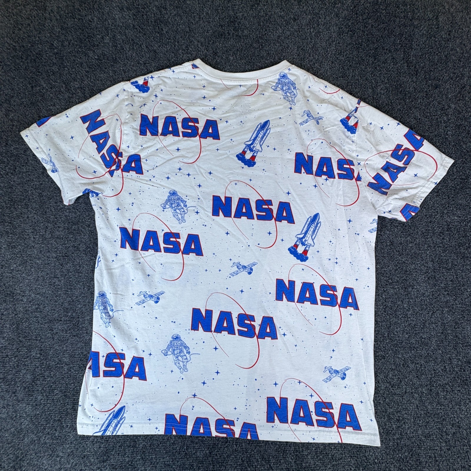 Chemistry NASA T-Shirt Men 2XL White Blue Astronaut Space Shuttle Graphic Cotton gallery