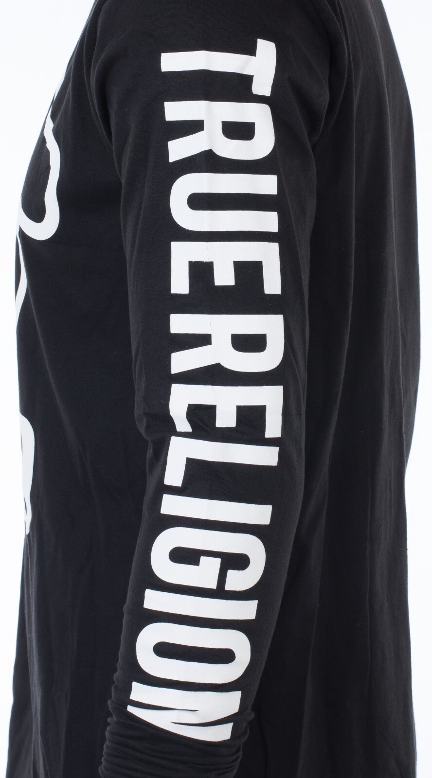 $79 TRUE RELIGION Black White WORLD TOUR Long Sleeve Designer Graphic T-shirt gallery