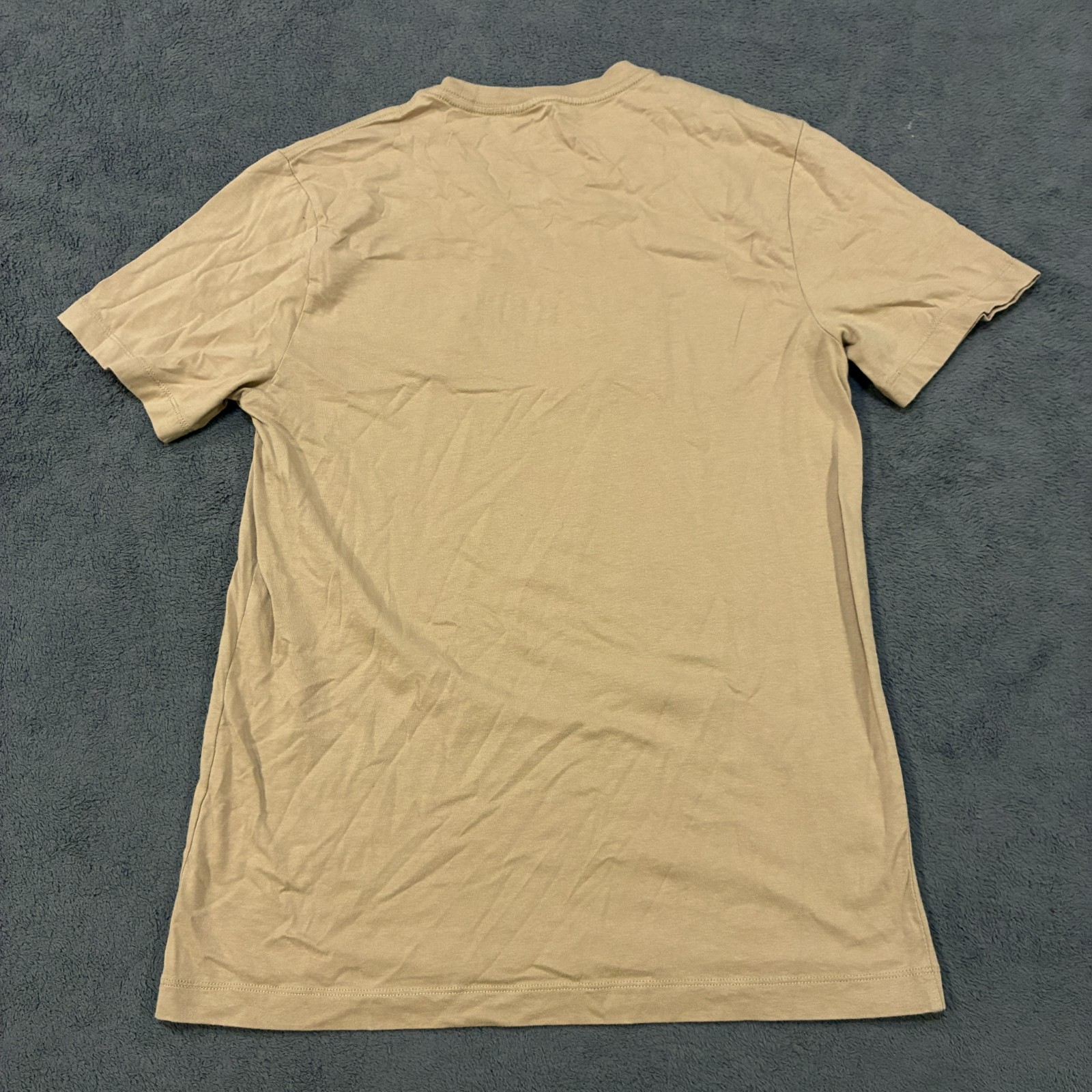 True Religion Beige Spell Out Logo Graphic Casual Streetwear T Shirt Mens Size S gallery