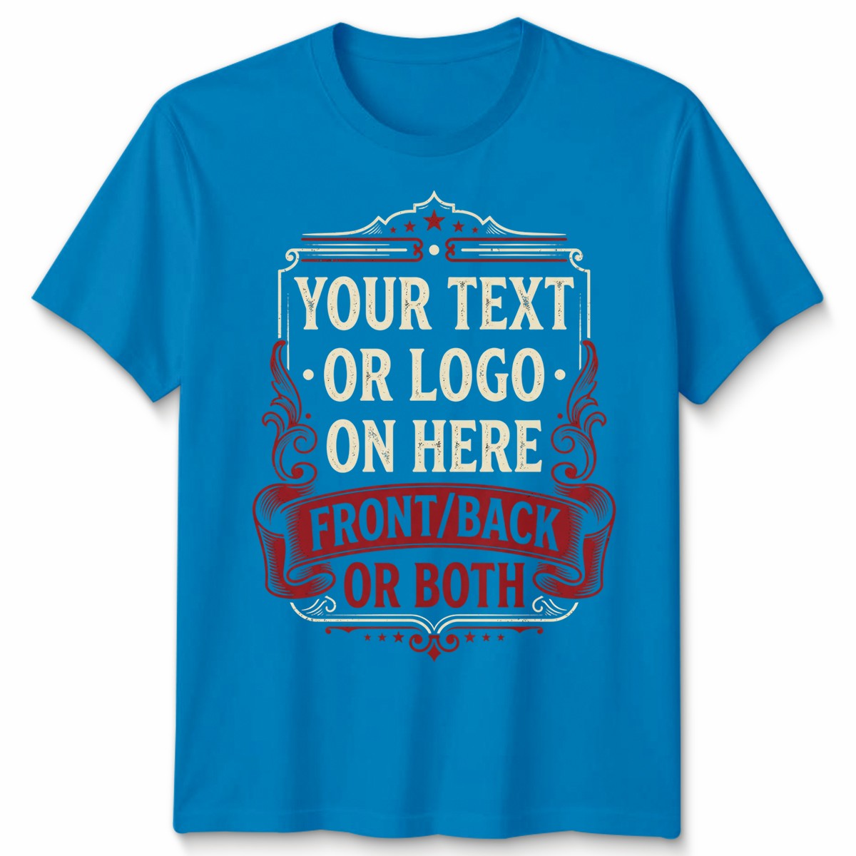 Personalised Unisex T Shirt Custom Printed Logo Text Front And Back Tee gallery