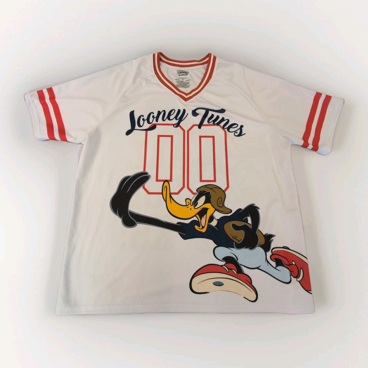 Looney Tunes Football Jersey 100% Polyster Size XL - Daffy Duck & Bugs Bunny #00 gallery