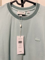 Lacoste Men’s Regular Fit Stretch Pique T-shirt Tonal Ribbed Collar Size 6 XL
