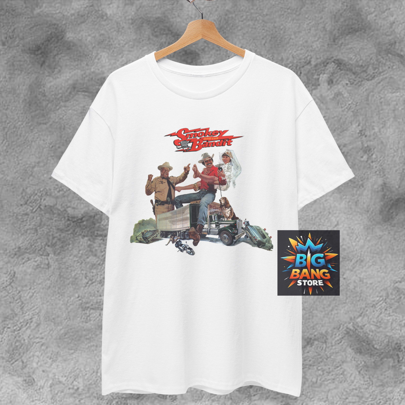 Smokey And The Bandit T Shirt Comedy Film Movie Poster Retro Cool , Unisex shirt gallery