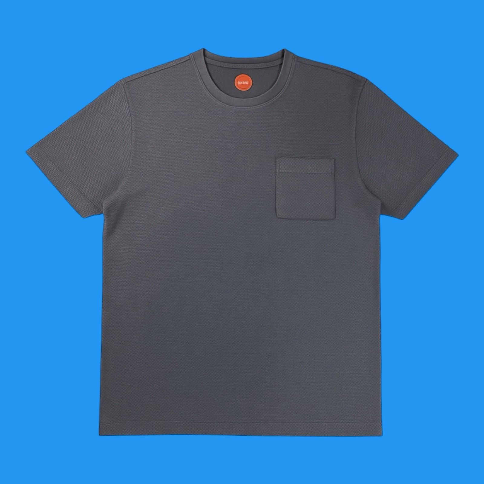 Common People Popcorn Texture Shirt Garment Dye Relaxed Fit Gray M Ribbed Sleek