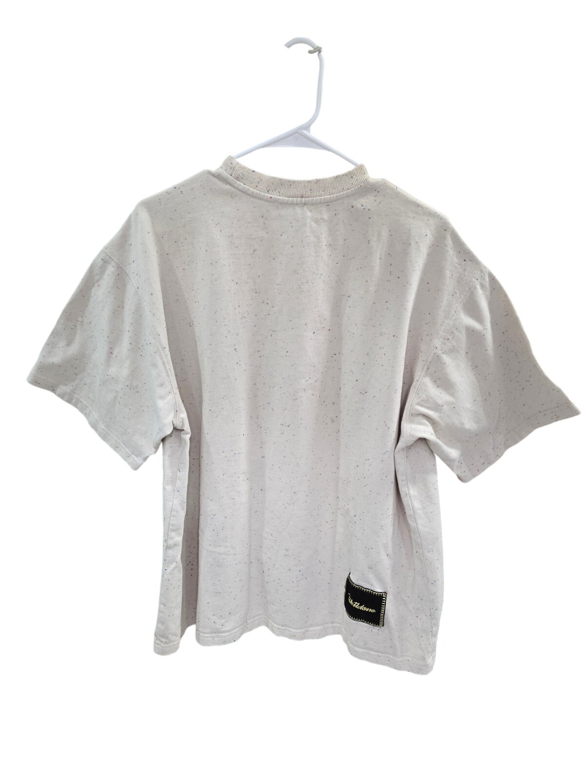 ​WE11DONE Oversized Graphic Speckled T-Shirt White Men's Size M gallery