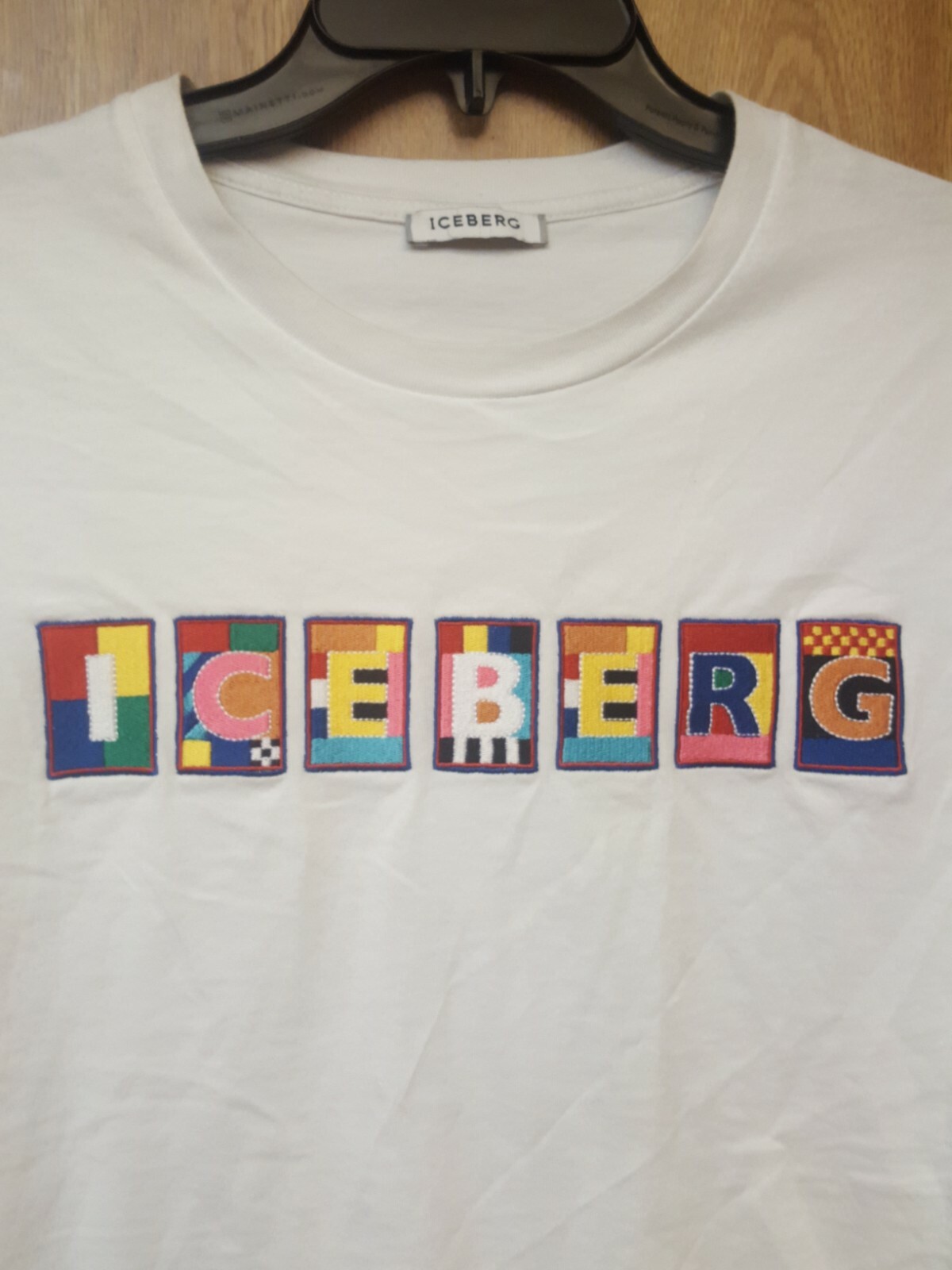 ICEBERG X PETER BLAKE Adult XL Short Sleeve Big Spellout T Shirt VINTAGE RARE gallery