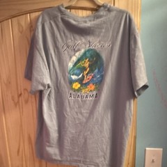 Coastal Classics Men’s Blue Cotton Crew Neck Graphic T-Shirt XL Gulf Shores AL