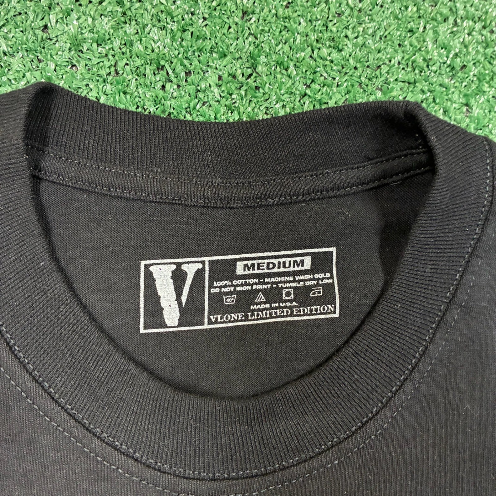 Y2K Vlone Black Pink White Logo Graphic T-shirt gallery