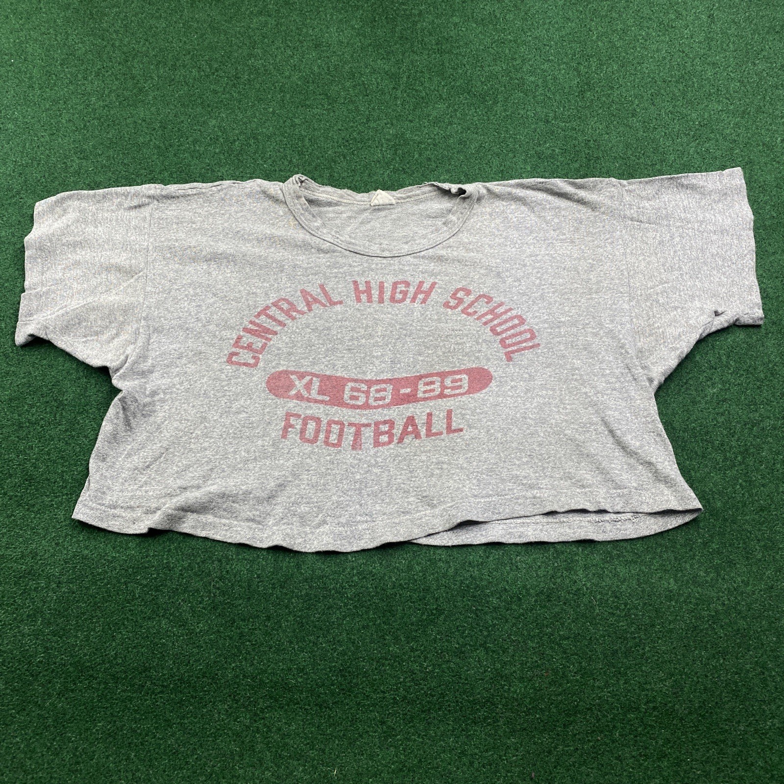 Vintage 60S CHAMPION Shirt Mens XL Gray Central High School Football Tee USA gallery