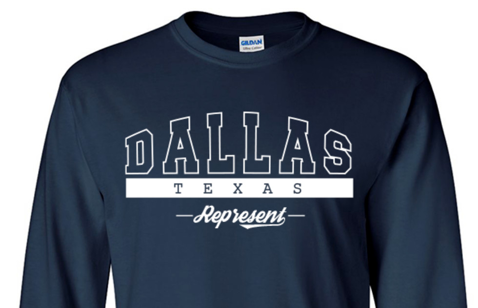 Dallas Texas State T-Shirt Long Sleeve Graphic Tees Unisex Apparel gallery