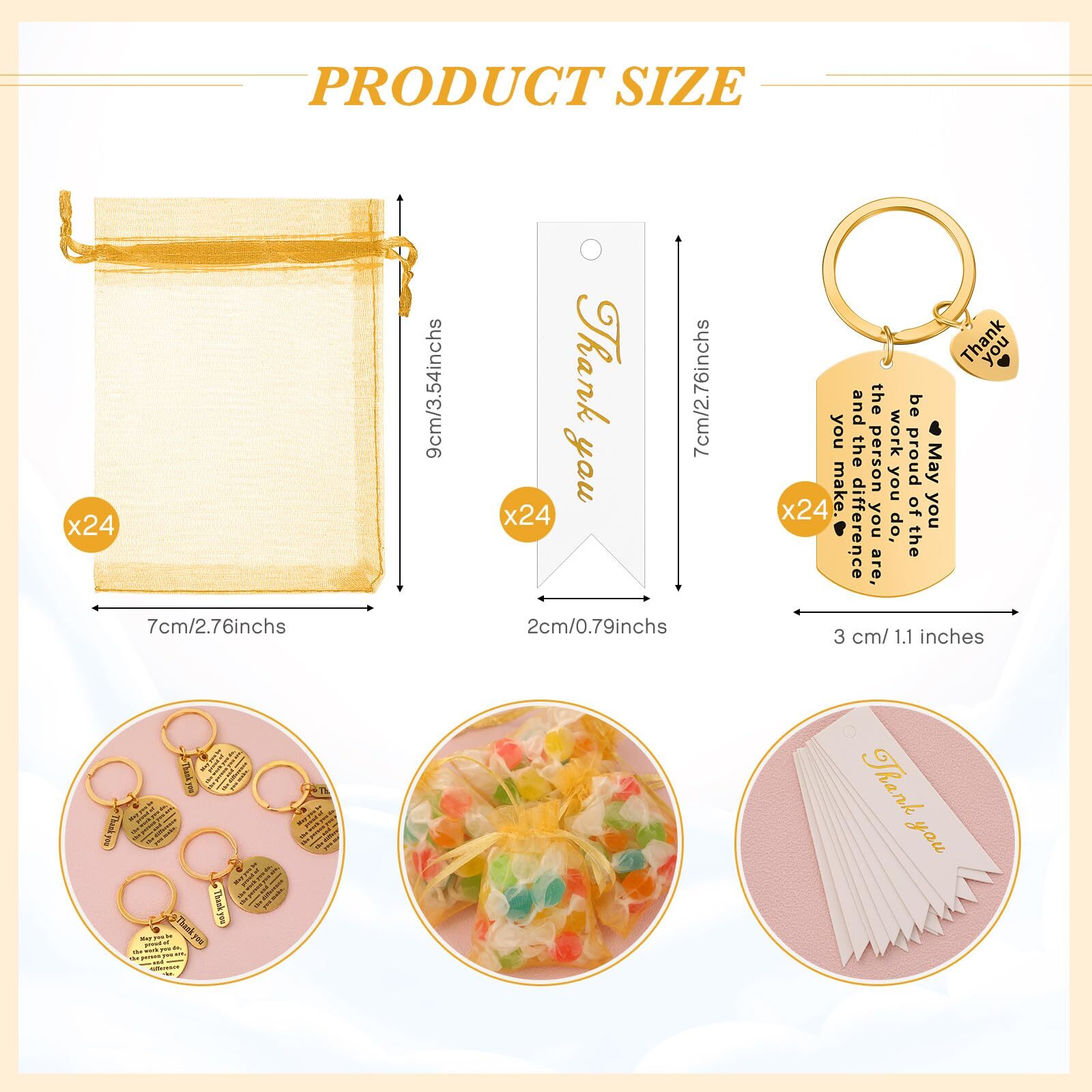 Yinkin 72 Pcs Employee Appreciation Gift Bulk for Coworker Thank You Gifts Ke... gallery