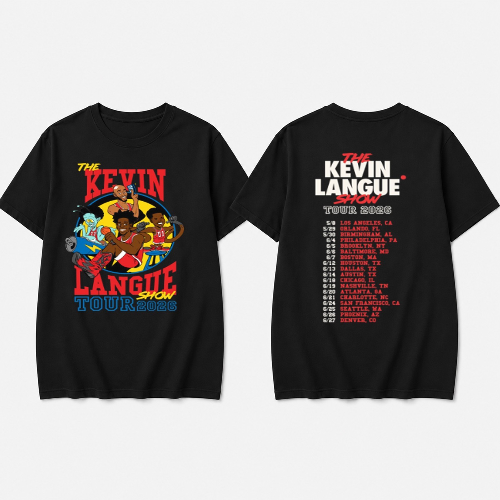 Kevin Langue Tour 2026 Comedy Show Graphic T Shirt gallery