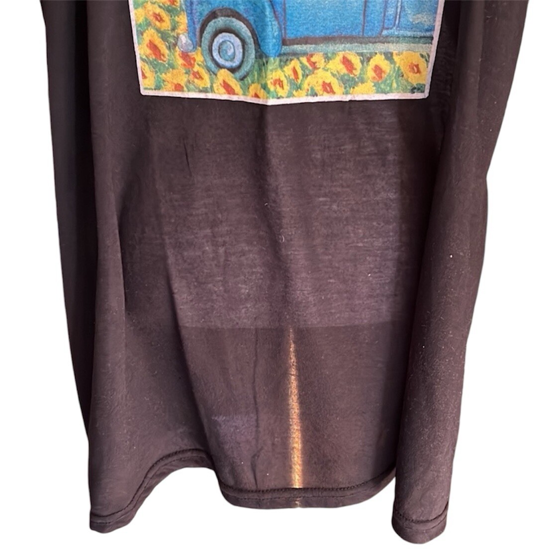 God Bless America Men's Graphic Print Semi Sheer T-Shirt Black Size L gallery