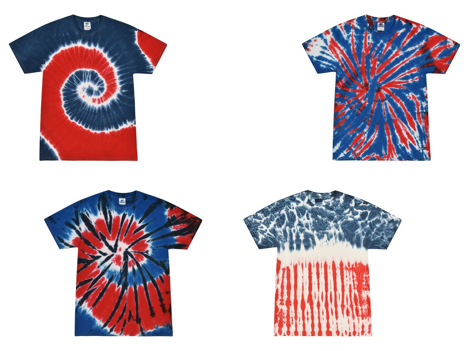 Pick a Patriotic Tie Dye T-Shirts Adult & Kids Sizes Cotton Colortone gallery