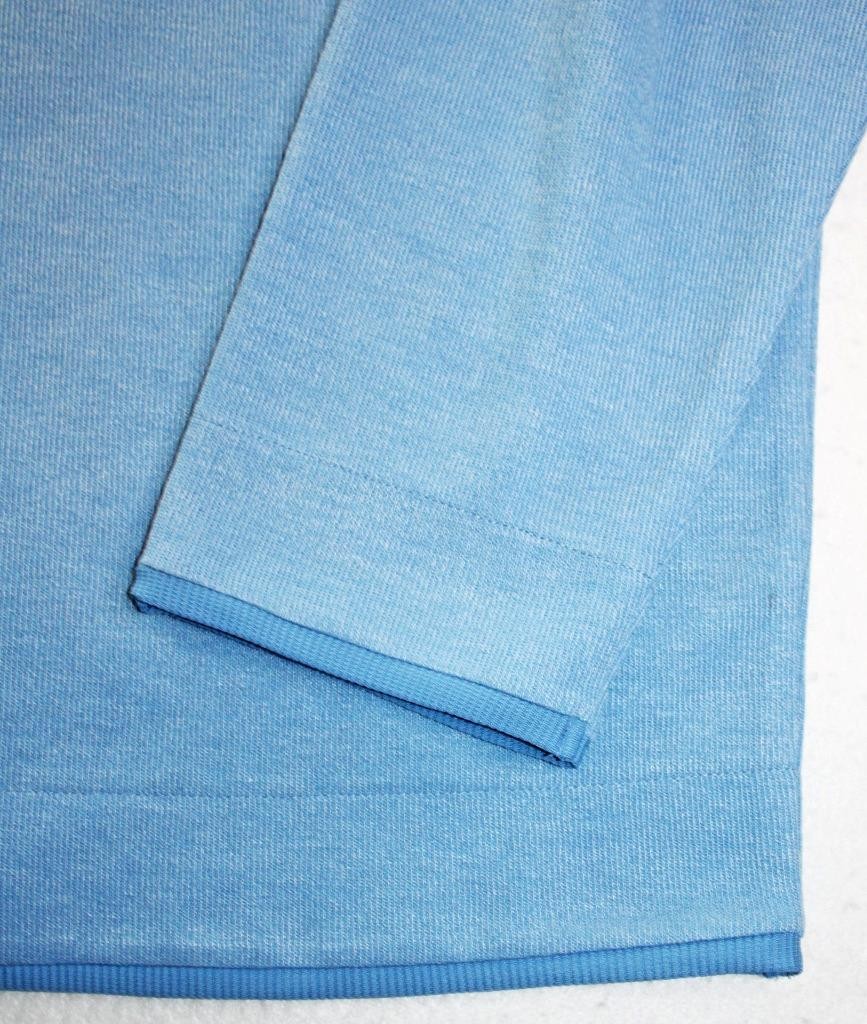 Three Sixty Six Mens 2X Pullover 1/4 Snap Mock Collar Long Sleeve Rib Knit Blue gallery