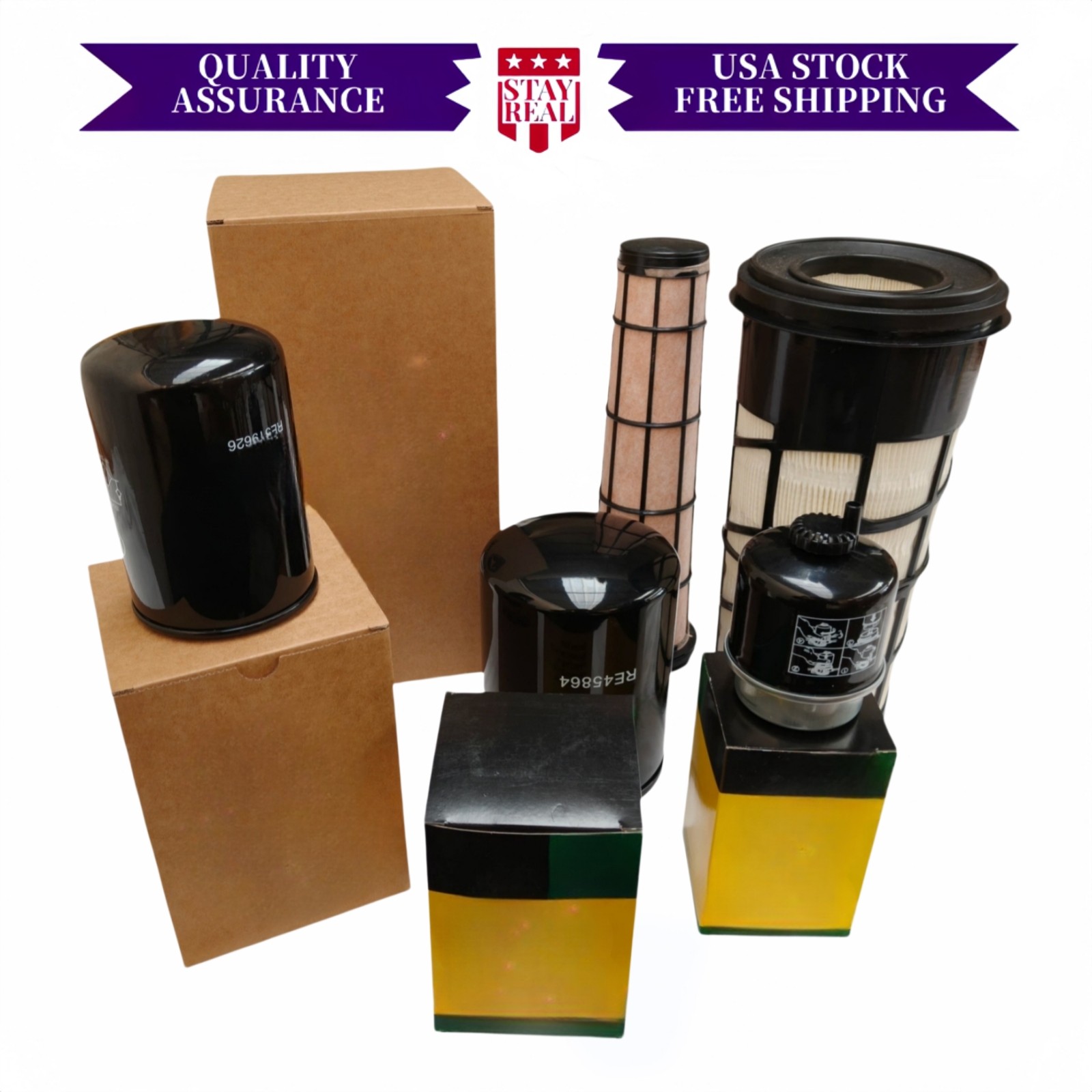 For John Deere 5045E 5055E 5065E 5075E Maintenance Filter Kit With T2 & IT4 Eng