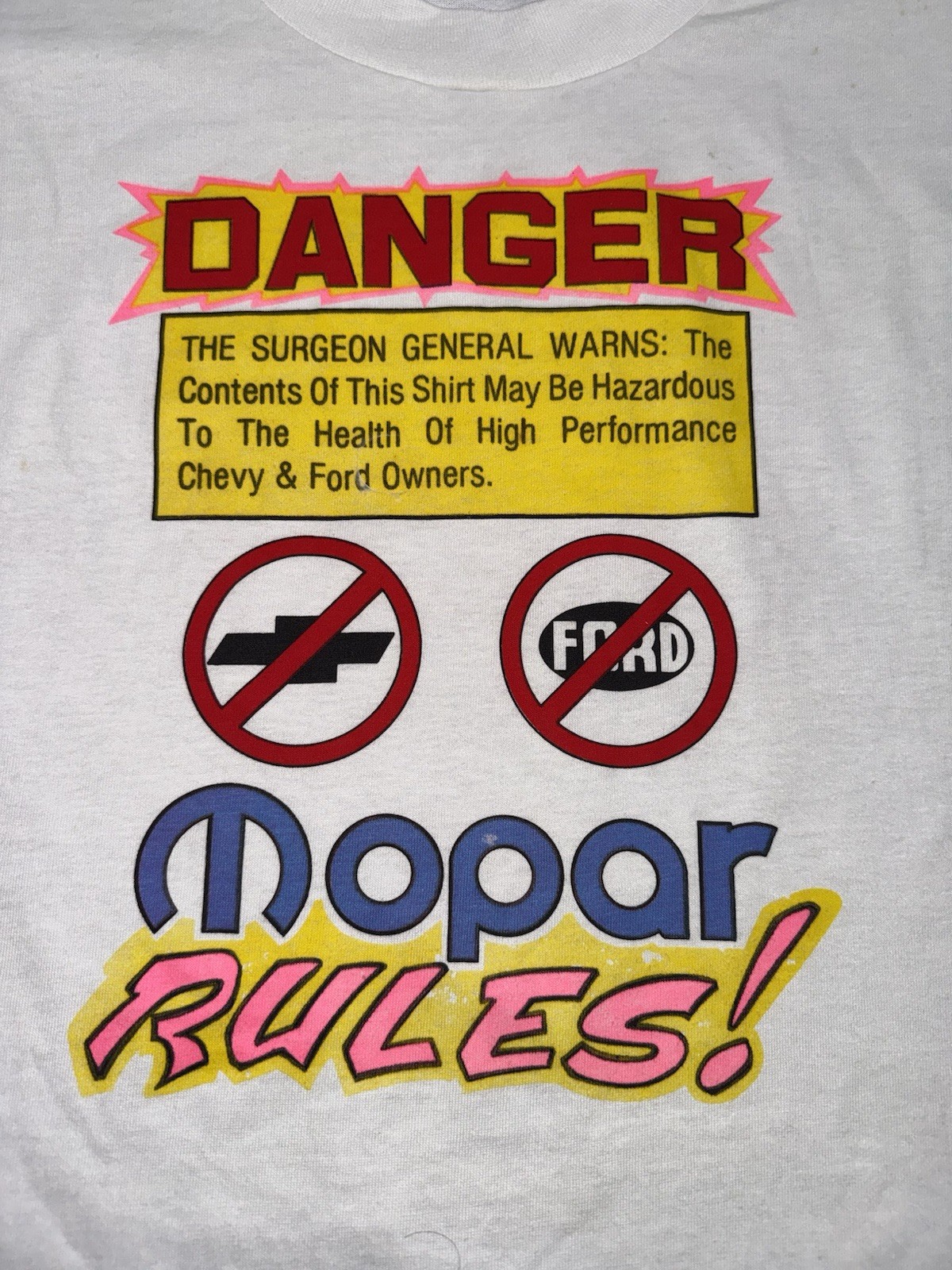 Vintage 90’s XL White NOS Mopar Rules Single Stitch, Made In USA. gallery
