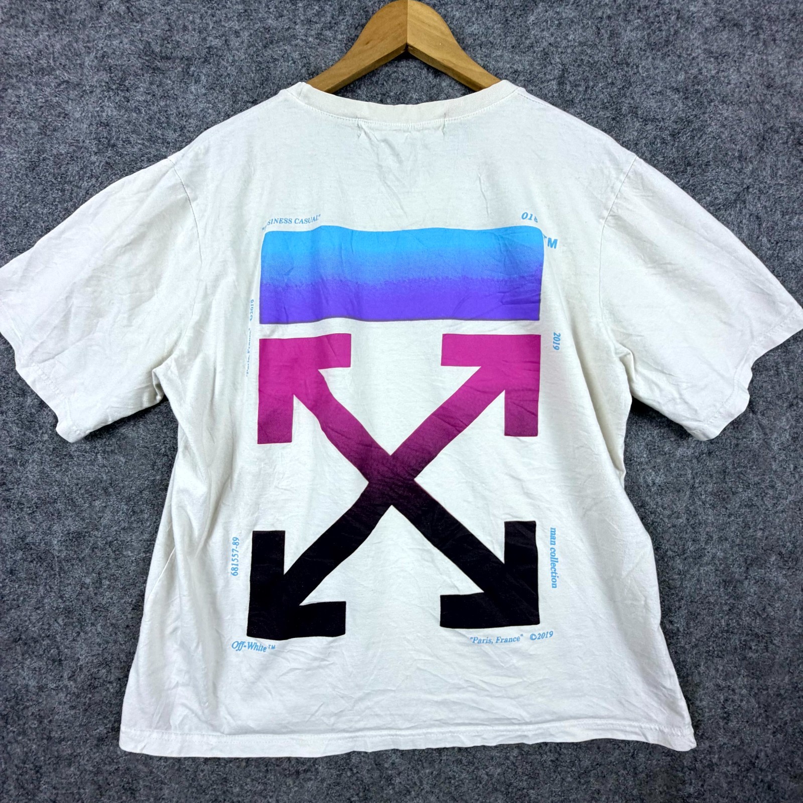 Off-White Main Label T-Shirt Mens White Fall Winter Virgil Abloh Arrows Graphic gallery