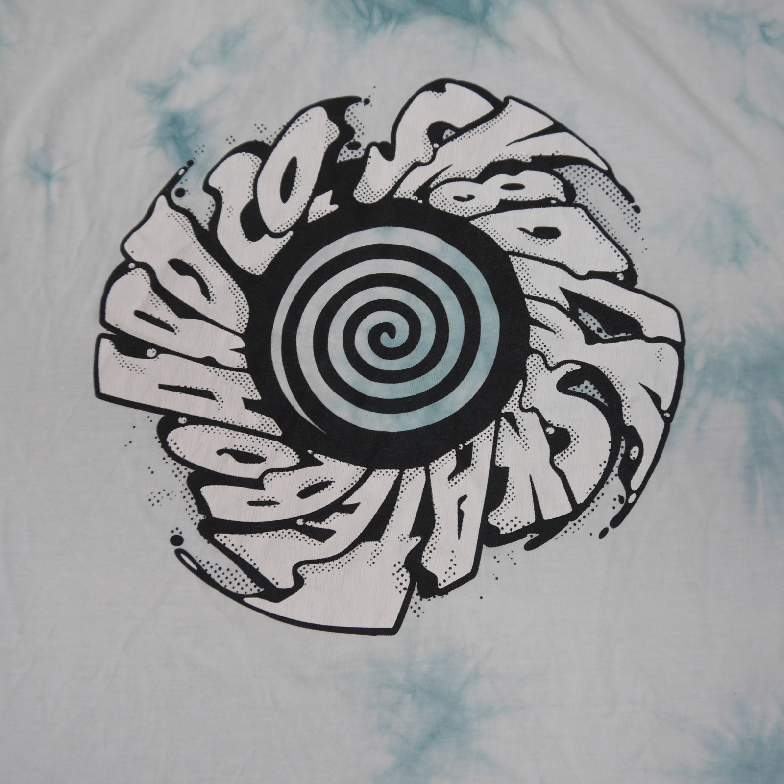 Skatedeluxe Tie Dye T Shirt Mens M White Blue Back Print Skate Tee gallery