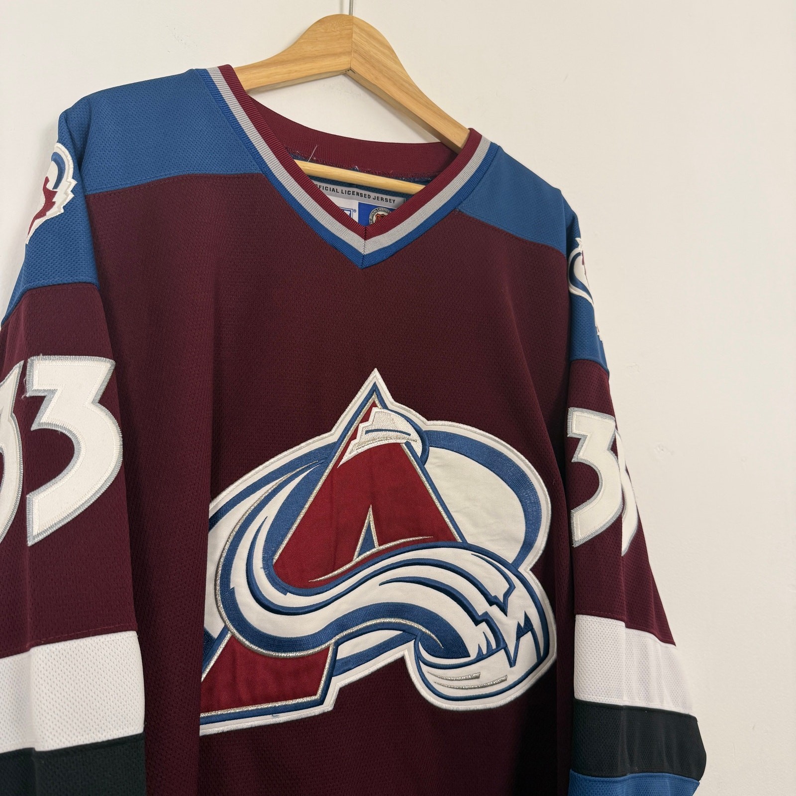 Vintage 90s Colorado Avalanche Patrick Roy NHL Hockey Authentic Jersey CCM XL gallery