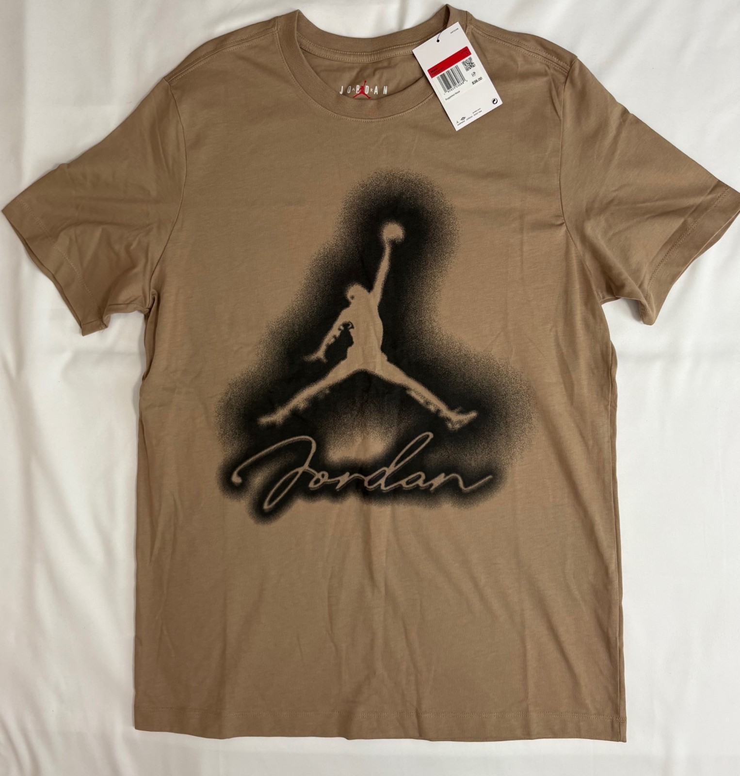 Nike Air Jordan Men’s Brown T-Shirt Sz Large Smokey Jumpman Logo HJ2330-257