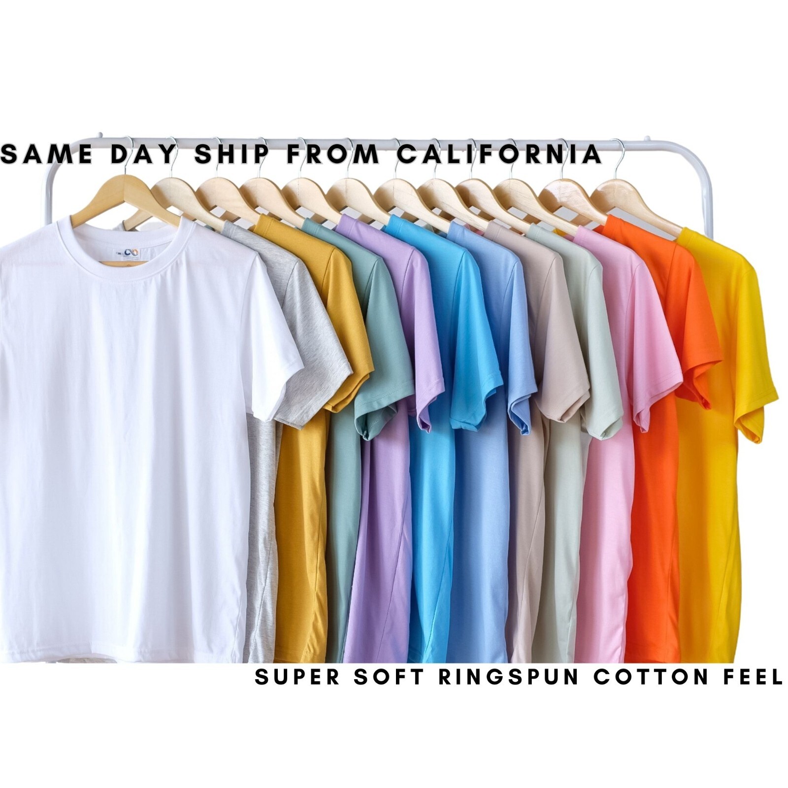 80/20 Polyester Adult Crew Neck Short Sleeves T-Shirt, Colored Sublimation Shirt gallery