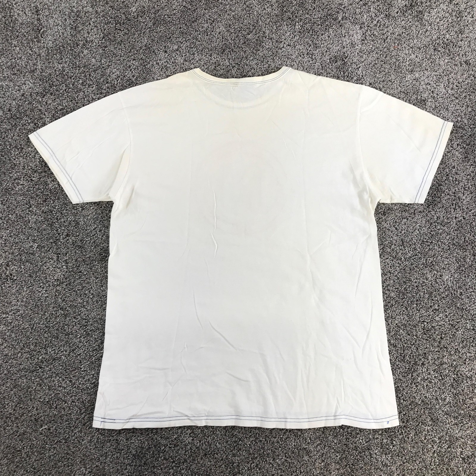 Vintage Nautica Shirt Mens Medium White Circle N Large Logo Cotton Crew Neck gallery