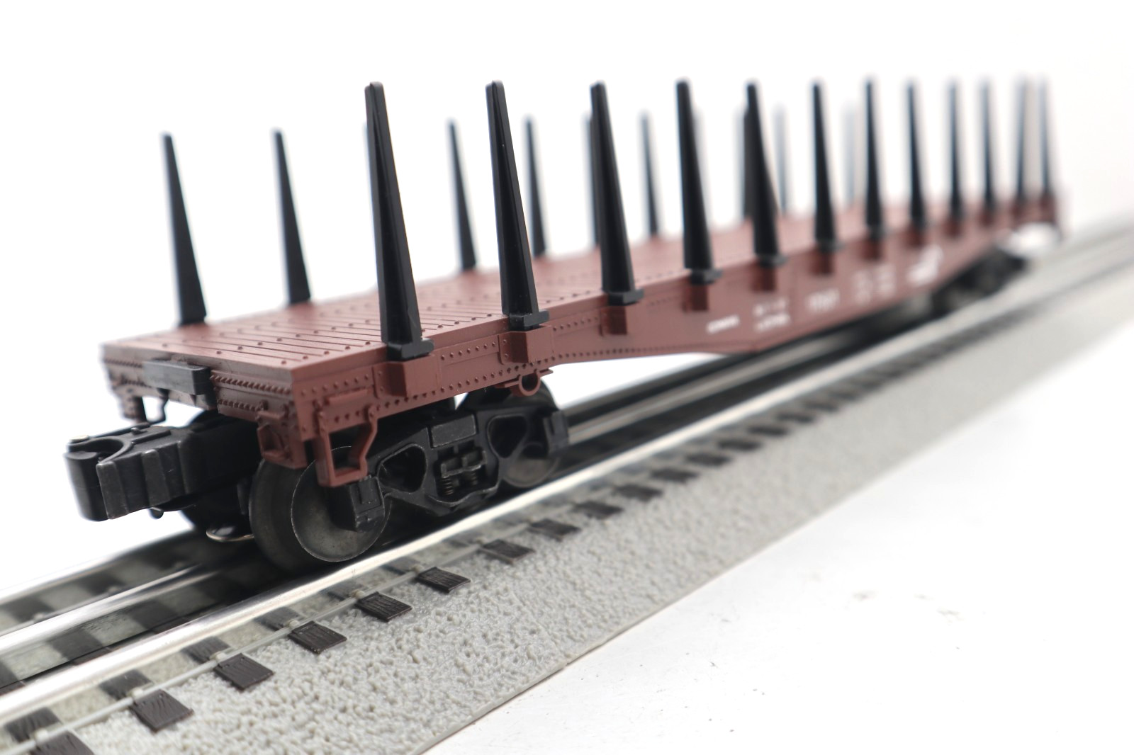 Lionel, O, 6-17501, Conrail, Flat Car with Stakes, 17501, C-8 LN/OB