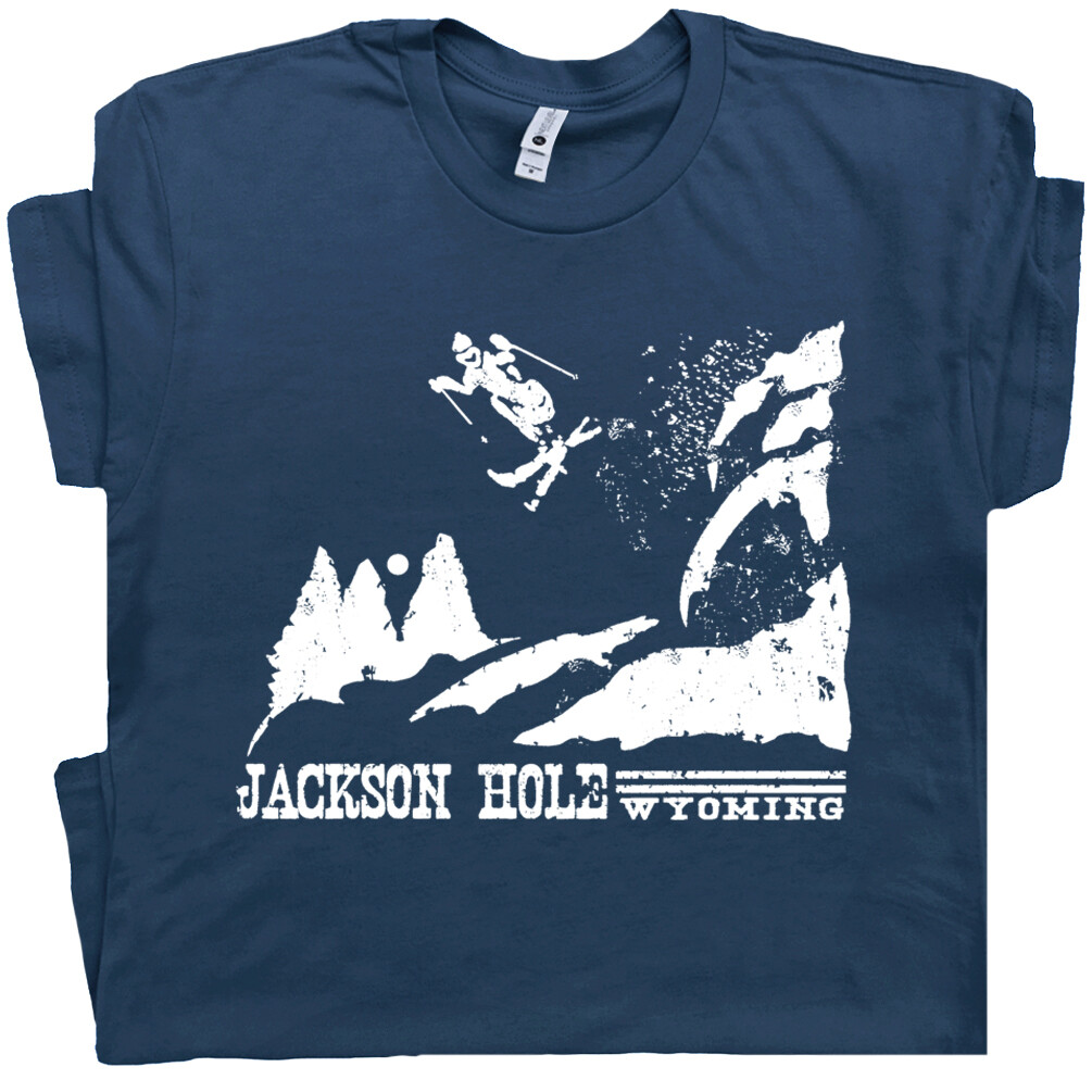 Ski Jackson Hole T Shirt Wyoming T Shirt Vintage Skiing T Shirt Men Women Kids gallery