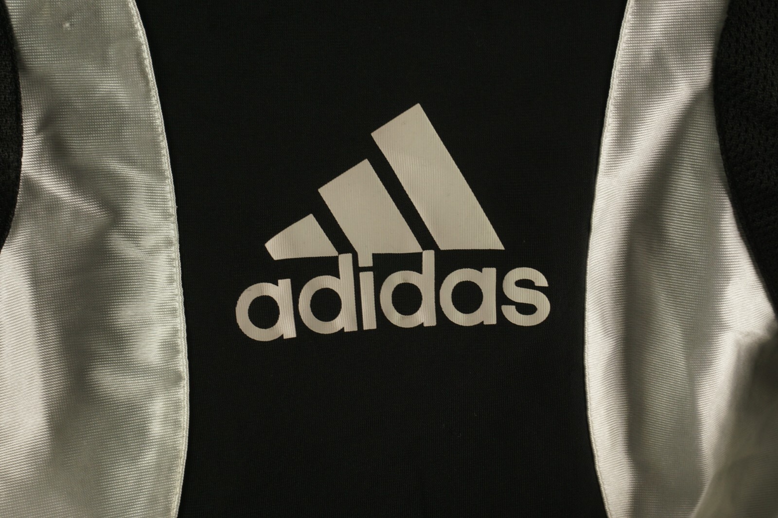 Vintage adidas Snap Front Satin Referee Shirt Mens Small Oversized Relaxed Black gallery