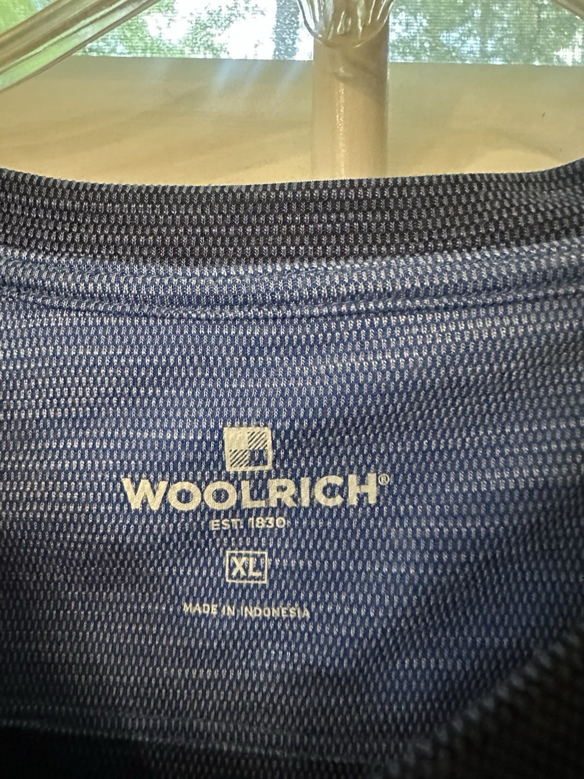 WOOLRICH Heathered Blue Woven T-Shirt Men's Size XL MINT CONDITION gallery