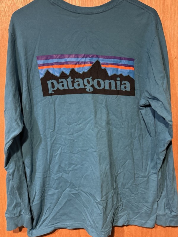 PATAGONIA Shirt Size Medium Teal Blue  Long-Sleeve (O1)