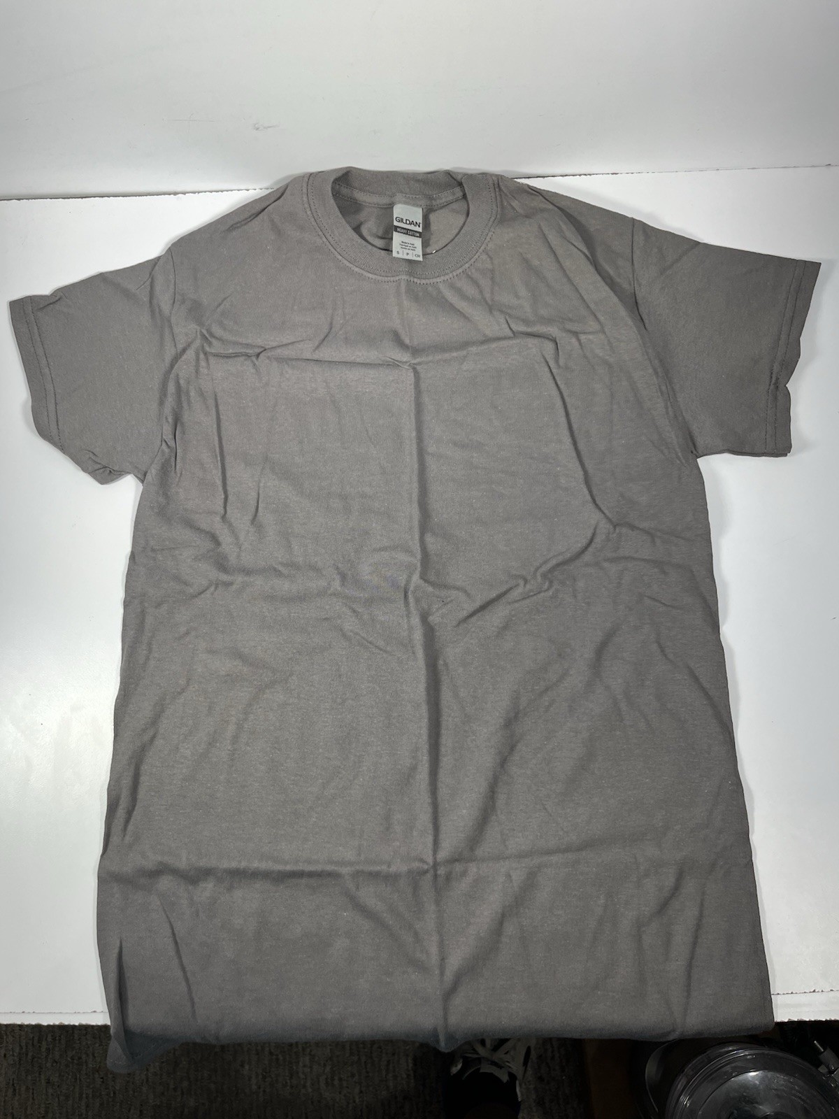 5 Pack Of Gildan Men’s Small Heavy Cotton Stylish T Shirt Plain Gray