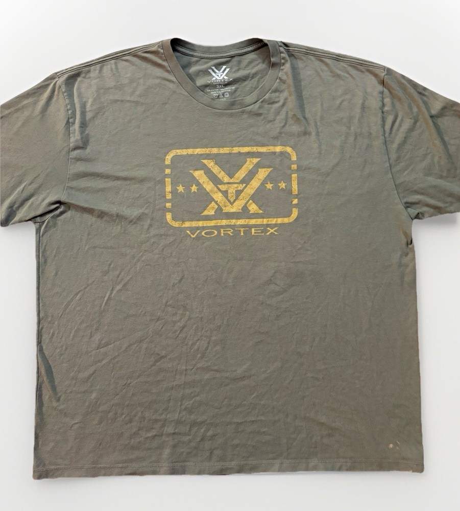 Vortex Optics Trigger Press Short Sleeve T-Shirt Mens 3XL Olive Army Green