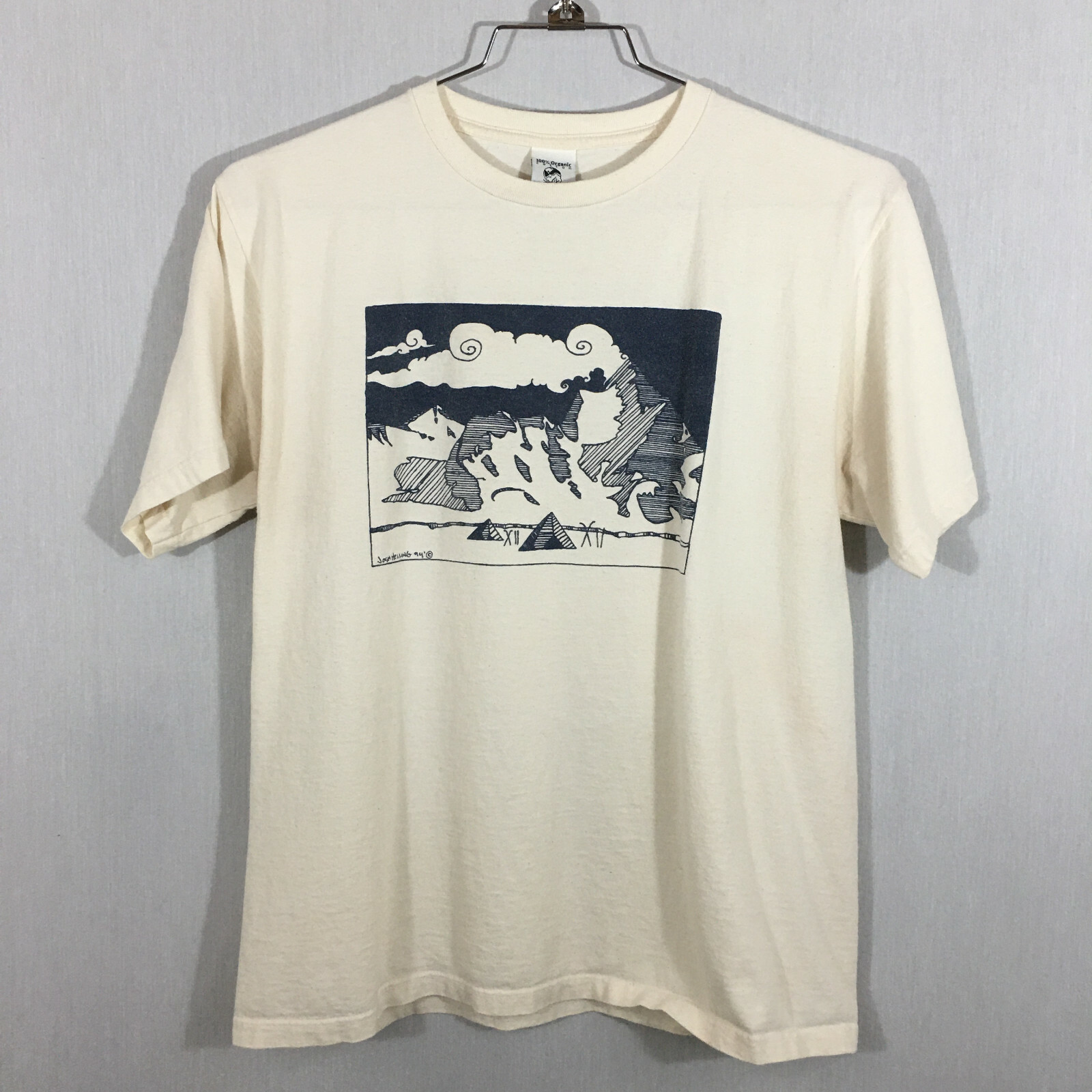 rare Mountain Hardwear Patagonia print S/S t-shirt - Natural - M's Med / Lg EUC gallery