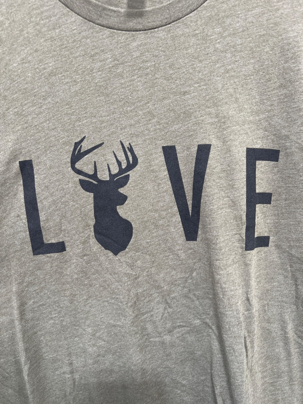 Bella + Canvas Love Graphic T Shirt Mens Large Crewneck Short Sleeve Olive Green gallery