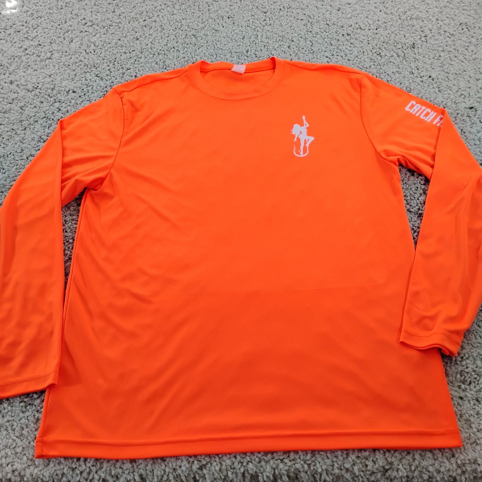 Dirty Hooker Shirt Mens Large Orange Performance Fishing Beach Beer Outdoor A8 gallery