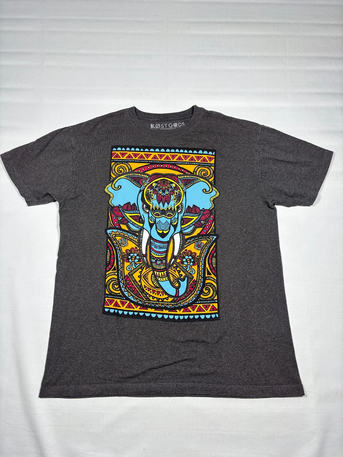 Lost Gods Bhangra Elephant T Shirt Mens L Colorful Henna Mandala Graphic Tee gallery