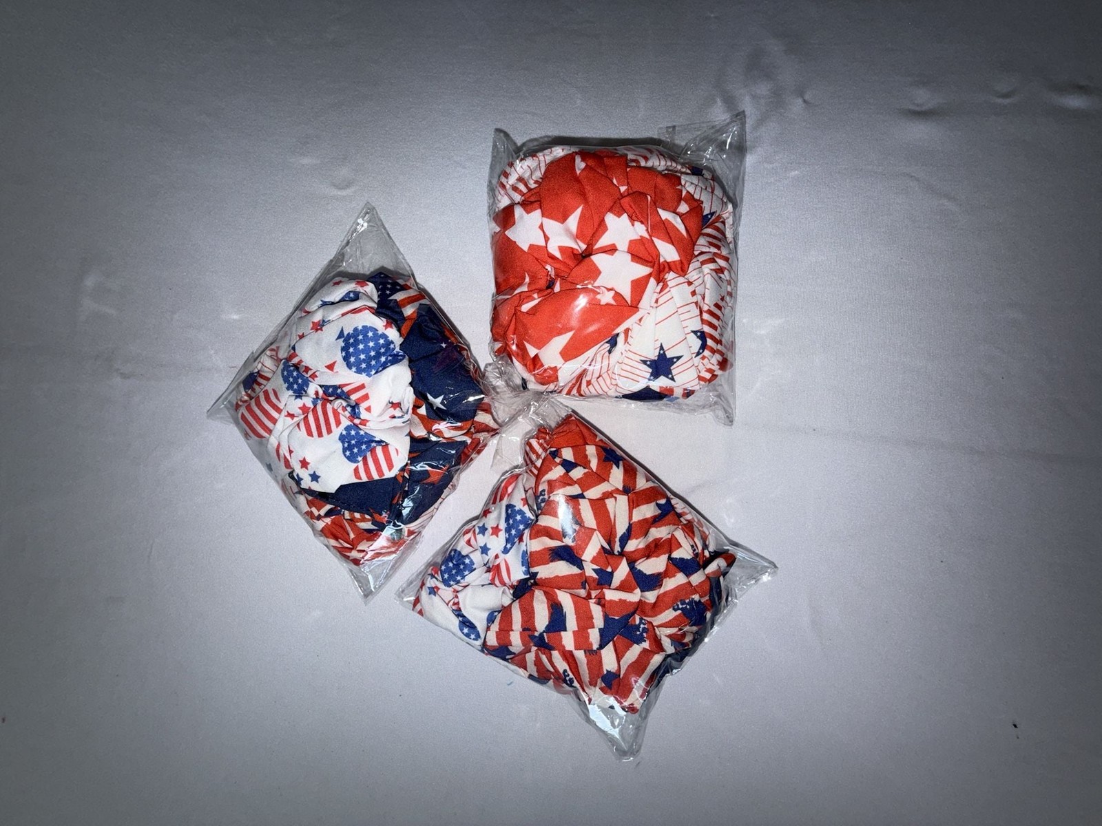Patriotic 4th of July American Flag Scrunchies 3 pack of 5.(B2-8) gallery