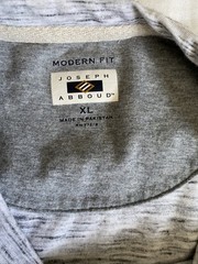 JOSEPH ABBOUD MODERN FIT TEE SHIRT, SIZE: XL, GRAY SPECS, PRE-OWNED FREE SHIP!