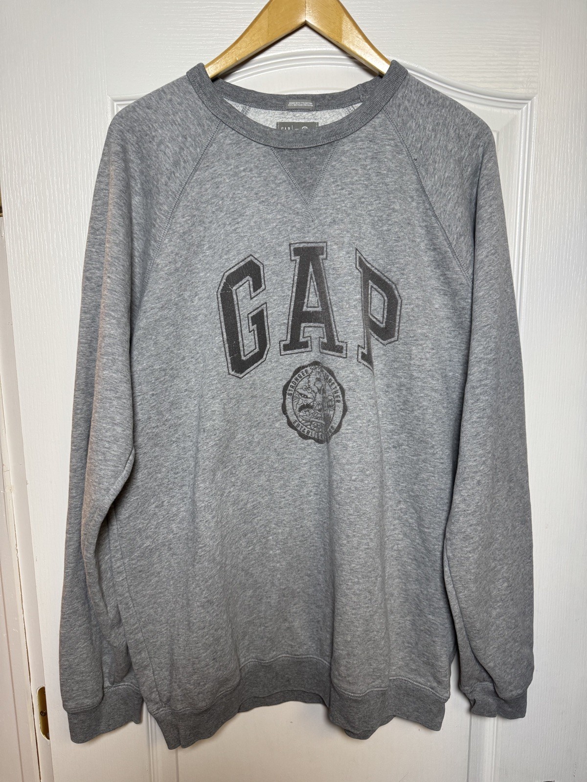 Gap x Sesame Street Crewneck Sweatshirt Mens Large Tall Gray Big Bird